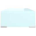 VidaXL Podstawka pod monitor / TV, zielone szkło, 40x25x11 cm