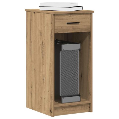 STOJAK NA KOMPUTER Z SZUFLADĄ DĄB ARTISAN 35X45X77CM