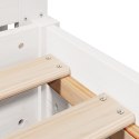 VidaXL Rama łóżka bez materaca, biała, 90x200 cm, lite drewno sosnowe