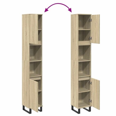 SZAFKA ŁAZIENKOWA DĄB SONOMA 30X30X190CM