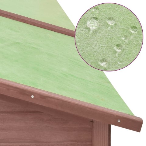 KLATKA DLA KRÓLIKA Z WYBIEGIEM BIEL I MOKKA DREWNO JODŁOWE