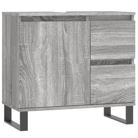 3-CZĘŚCIOWY ZESTAW MEBLI ŁAZIENKOWYCH SZARY DĄB SONOMA