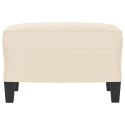 VidaXL Podnóżek, beżowy, 60x50x41 cm, tapicerowany mikrofibrą