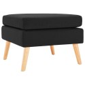 PODNÓŻEK CZARNY TAPICEROWANY TKANINĄ
