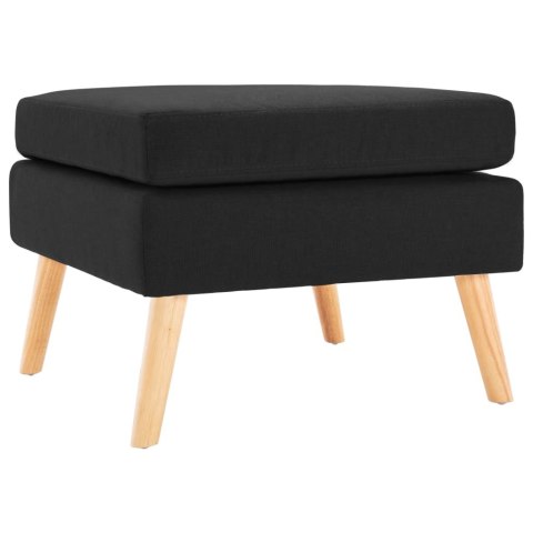 PODNÓŻEK CZARNY TAPICEROWANY TKANINĄ