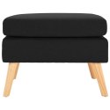 PODNÓŻEK CZARNY TAPICEROWANY TKANINĄ