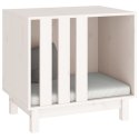 DOMEK DLA PSA BIAŁY 60X45X57CM LITE DREWNO SOSNOWE