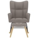 FOTEL BUJANY Z PODNÓŻKIEM KOLOR TAUPE OBITY TKANINĄ