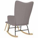 FOTEL BUJANY Z PODNÓŻKIEM KOLOR TAUPE OBITY TKANINĄ
