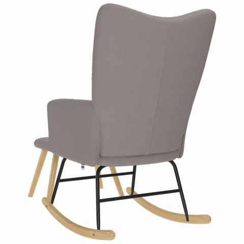 FOTEL BUJANY Z PODNÓŻKIEM KOLOR TAUPE OBITY TKANINĄ