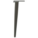 NOGI DO STOLIKA KAWOWEGO W KSZTAŁCIE STOŻKA 4 SZT. ANTRACYT 42-43CM STAL