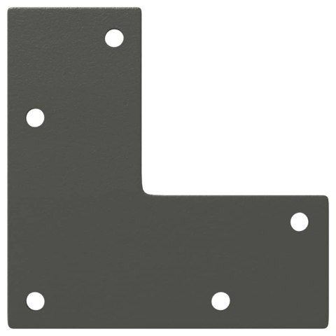 NOGI DO STOLIKA KAWOWEGO W KSZTAŁCIE STOŻKA 4 SZT. ANTRACYT 42-43CM STAL