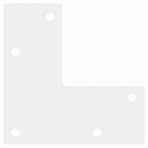 NOGI DO STOLIKA KAWOWEGO W KSZTAŁCIE STOŻKA 4 SZT. BIAŁE 30-31CM STAL