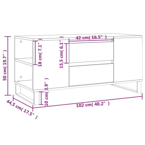 STOLIK KAWOWY BIAŁY 102X44,5X50CM