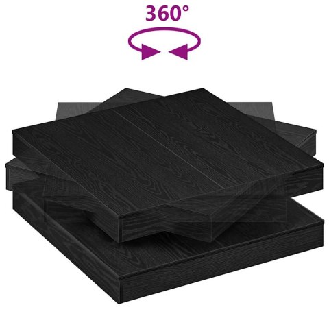 STOLIK KAWOWY OBROTOWY 360 STOPNI CZARNY DĄB 90X90X34,5CM