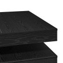 STOLIK KAWOWY OBROTOWY 360 STOPNI CZARNY DĄB 90X90X34,5CM