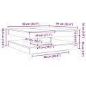 STOLIK KAWOWY OBROTOWY 360 STOPNI CZARNY DĄB 90X90X34,5CM