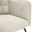 FOTEL BUJANY KREMOWY TAPICEROWANY AKSAMITEM