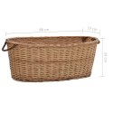 KOSZ NA DREWNO Z UCHWYTAMI 88X57X34CM NATURALNA WIKLINA