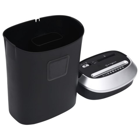 NISZCZARKA DO PAPIERU NA 10 ARKUSZY CIĘCIE W ŚCINKI CZARNA