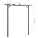PERGOLA OGRODOWA SZARA 200X40X205CM IMPREGNOWANA SOSNA