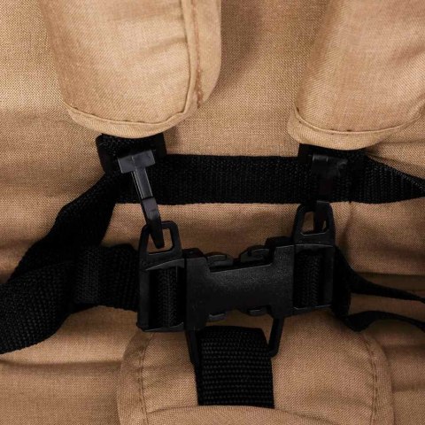 PODWÓJNY WÓZEK SPACEROWY KOLOR TAUPE STALOWY