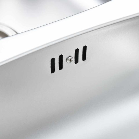 ZLEW KUCHENNY Z SITKIEM I SYFONEM DWUKOMOROWY STAL NIERDZEWNA