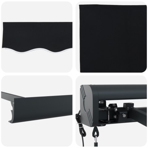 AUTOMATYCZNA CHOWANA MARKIZA CZARNA 300X250CM