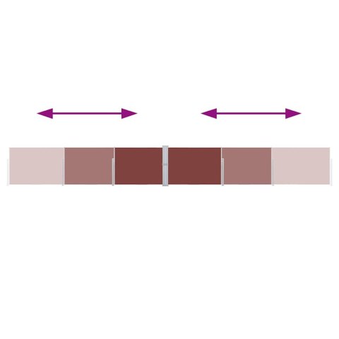 WYSUWANA MARKIZA BOCZNA NA TARAS 170X1200CM BRĄZOWA