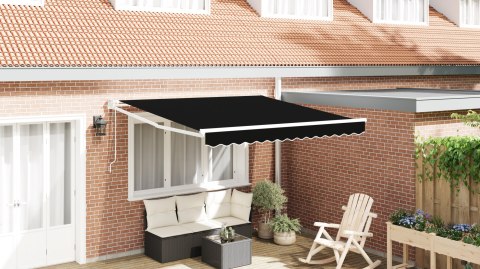 AUTOMATYCZNA CHOWANA MARKIZA CZARNA 350X250CM