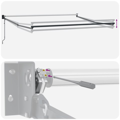 AUTOMATYCZNA CHOWANA MARKIZA BEŻOWA 350X250CM