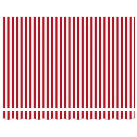AUTOMATYCZNA CHOWANA MARKIZA CZERWONA I BIAŁA PASY 350X250CM