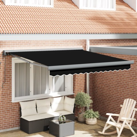 CZARNA CHOWANA MARKIZA AUTOMATYCZNA 350X250CM
