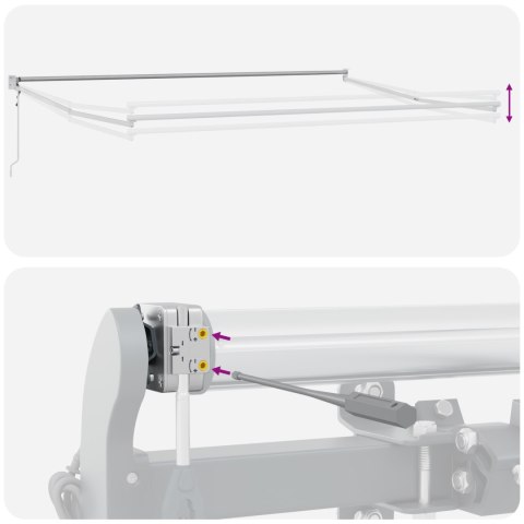 MARKIZA Z LED ŻÓŁTA I POMARAŃCZOWA 400X350CM