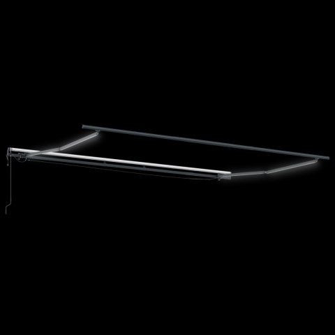 AUTOMATYCZNA CHOWANA MARKIZA Z LED W WIELOKOLOROWE PASY 450X300CM