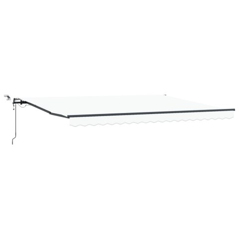 AUTOMATYCZNA MARKIZA CHOWANA Z LED BIAŁA 450X300CM