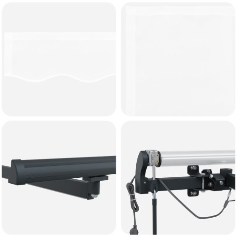 AUTOMATYCZNA MARKIZA CHOWANA Z LED BIAŁA 450X300CM