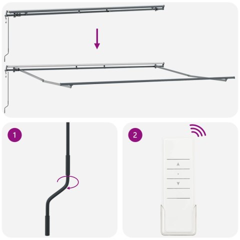 AUTOMATYCZNA CHOWANA MARKIZA POMARAŃCZOWO-BRĄZOWA 450X350CM