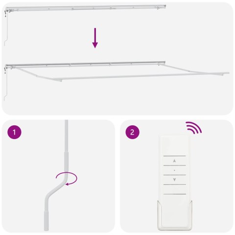 AUTOMATYCZNA MARKIZA CHOWANA Z WIELOKOLOROWYMI PASKAMI 600X300CM
