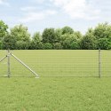 EURO FENCE Z 13 SŁUPKAMI 0.8X25M ZE STALI GALWANIZOWANEJ