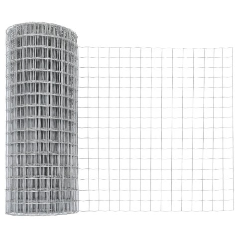 EURO FENCE Z 13 SŁUPKAMI 0.8X25M ZE STALI GALWANIZOWANEJ