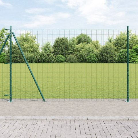 EURO FENCE Z 13 FLANSZOWYMI SŁUPKAMI 1,2X25M ZE STALI OCYNKOWANEJ