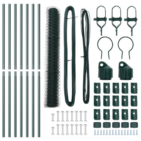 ZIELONY PŁOT SZEŚCIOKĄTNY 1.2X10M STALOWY