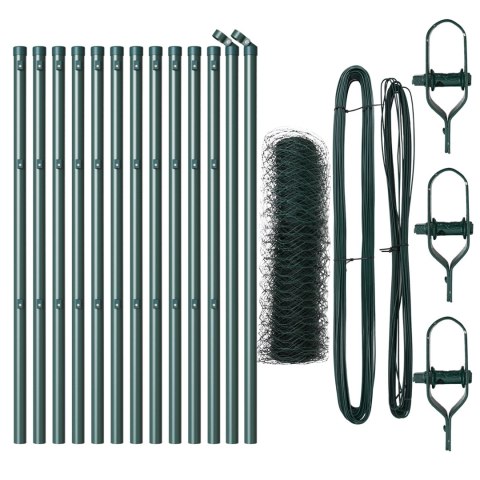 PŁOT HEKSAGONALNY ZIELONY 0,8X25M STAL