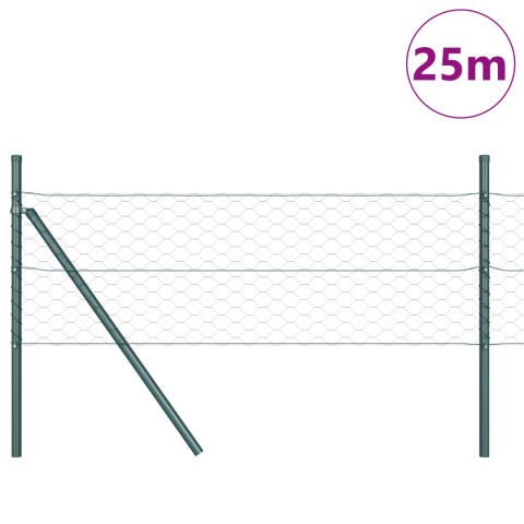 PŁOT HEKSAGONALNY ZIELONY 0,8X25M STAL
