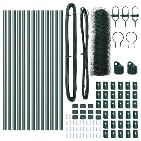 PŁOT HEKSAGONALNY ZIELONY 0,8X25M STAL