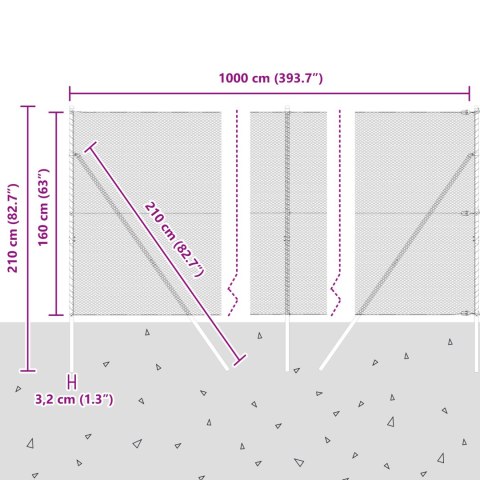 PŁOT HEKSAGONALNY ZIELONY 1.6X10M STAL
