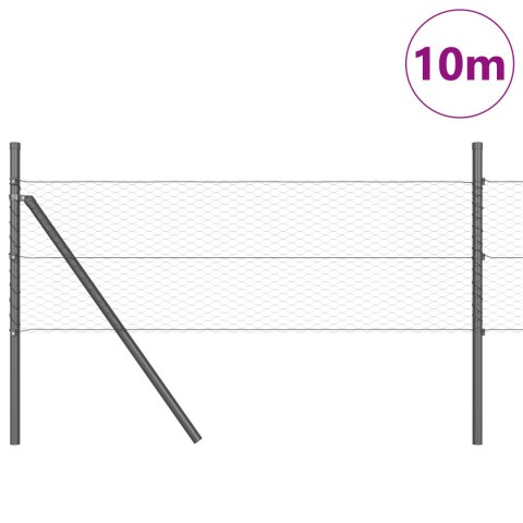 PŁOT SZEŚCIOKĄTNY SZARY 0.5X10M STAL