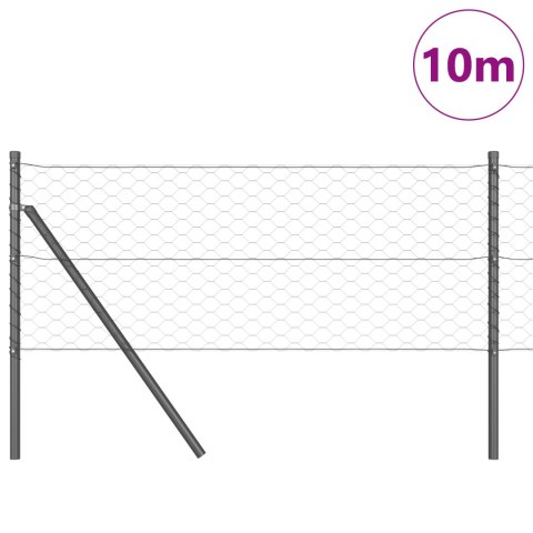 PŁOT SZEŚCIOKĄTNY SZARY 0.6X10M STAL