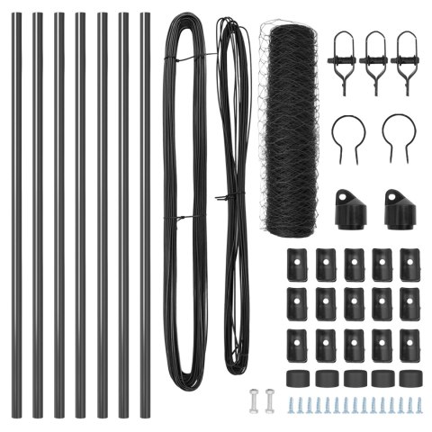 PŁOT SZEŚCIOKĄTNY SZARY 0.6X10M STAL